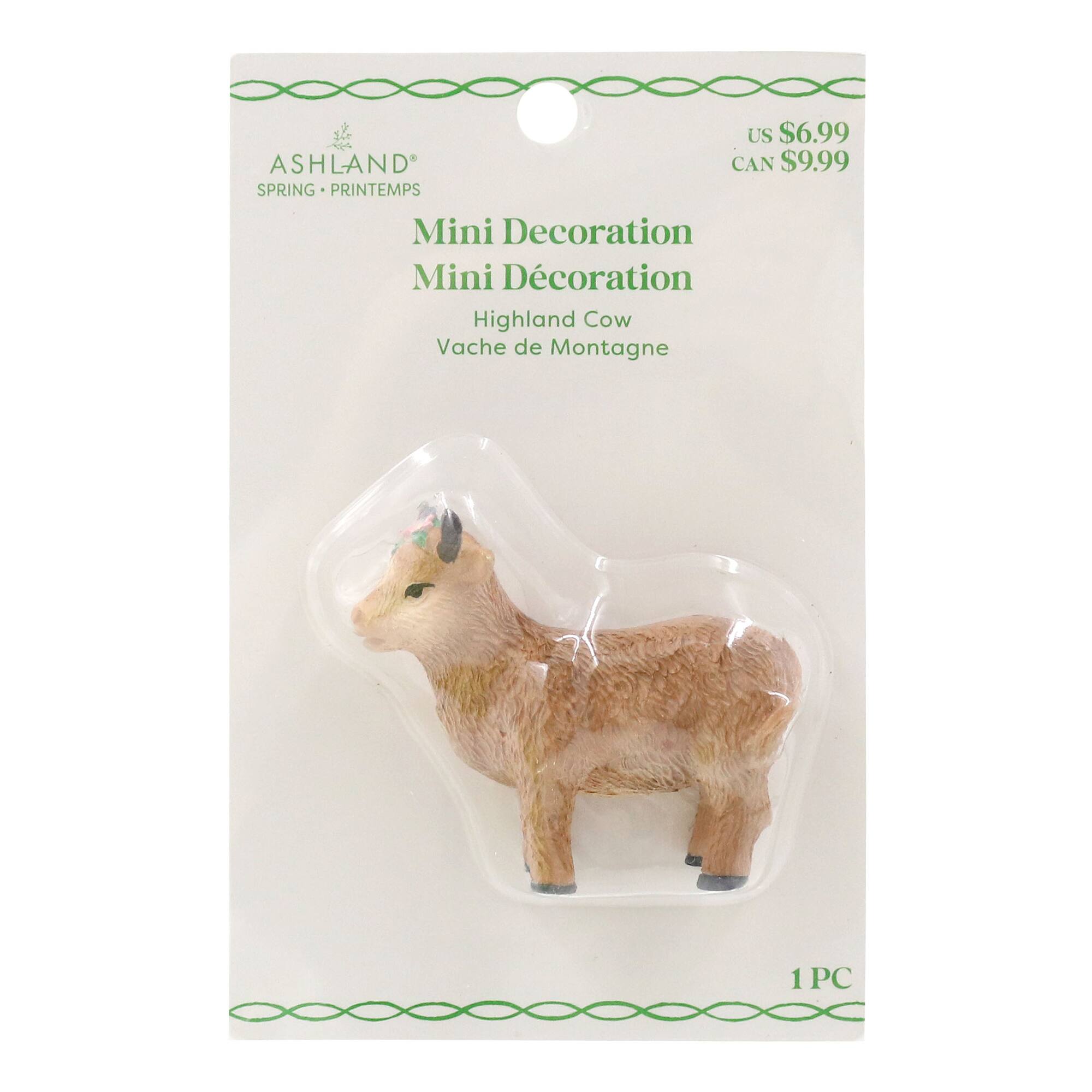 Mini Highland Cow Decoration by Ashland®